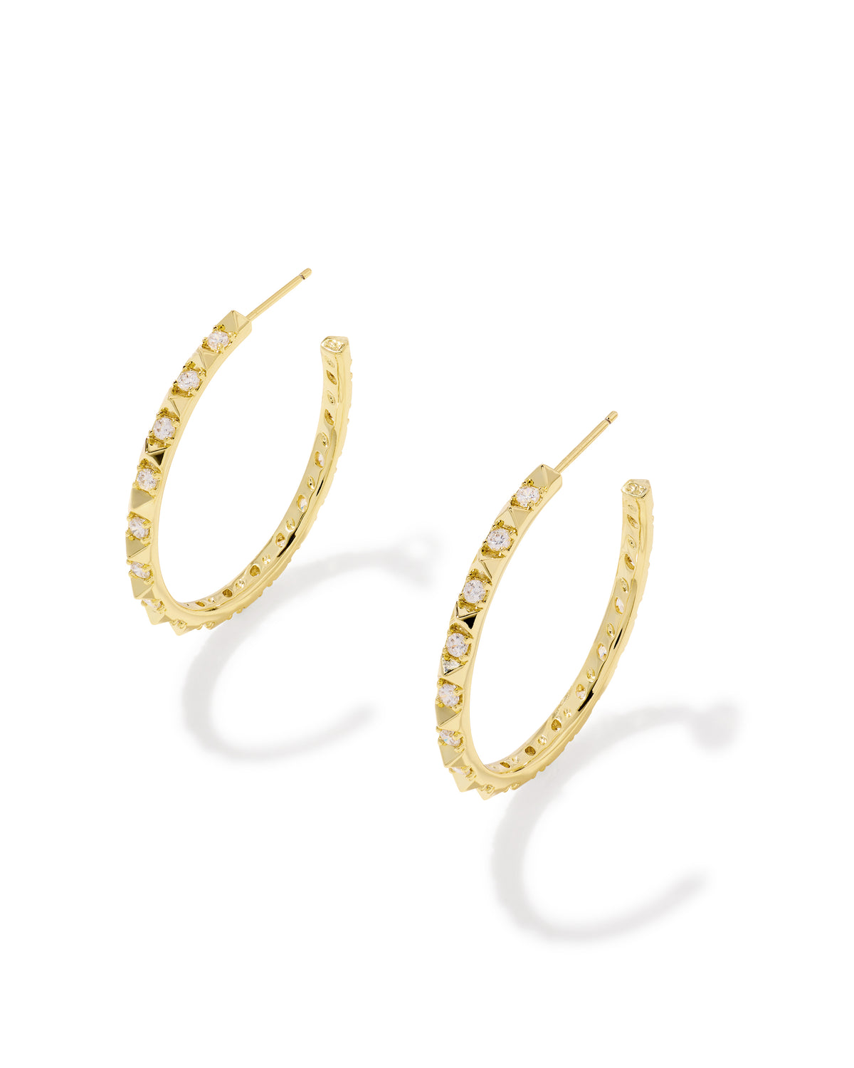 Kendra Scott Fate Hoop-Gold/White CZ