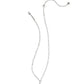 Kendra Scott Fate Short Pendant Necklace-Silver/White CZ