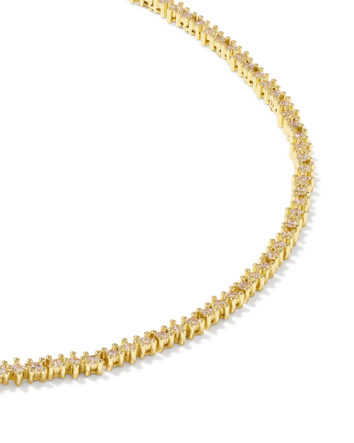 Kendra Scott Fate Tennis Necklace-Gold/White CZ