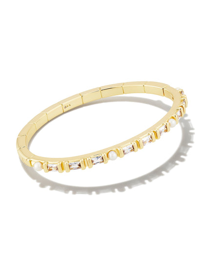 Kendra Scott Gracie Bangle Bracelet-Gold White Mix