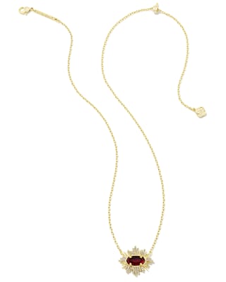 The Grayson Pendant Necklace in White Crystal - The Trendy Trunk