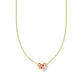 Kendra Scott Holland Heart Pendant Necklace- Gold Pink Crystal
