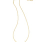Kendra Scott Holland Heart Pendant Necklace- Gold Pink Crystal