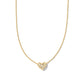 Kendra Scott Holland Heart Pendant Necklace- Gold White Crystal