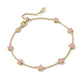 Kendra Scott Jane Delicate Chain Bracelet - Gold Dark Pink Enamel
