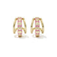 Kendra Scott Jane Huggie Earrings - Gold Dark Pink Enamel