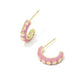 Kendra Scott Jane Huggie Earrings - Gold Dark Pink Enamel