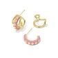 Kendra Scott Jane Huggie Earrings - Gold Dark Pink Enamel