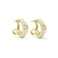 Kendra Scott Jane Huggie Earrings - Gold White Enamel