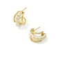Kendra Scott Jane Huggie Earrings - Gold White Enamel