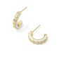 Kendra Scott Jane Huggie Earrings - Gold White Enamel