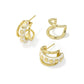 Kendra Scott Jane Huggie Earrings - Gold White Enamel