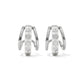 Kendra Scott Jane Huggie Earrings - Silver White Enamel