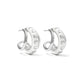Kendra Scott Jane Huggie Earrings - Silver White Enamel