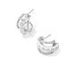 Kendra Scott Jane Huggie Earrings - Silver White Enamel
