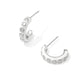 Kendra Scott Jane Huggie Earrings - Silver White Enamel