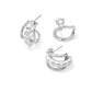 Kendra Scott Jane Huggie Earrings - Silver White Enamel