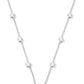 Kendra Scott Jane Silver Strand Necklace - Silver White Enamel
