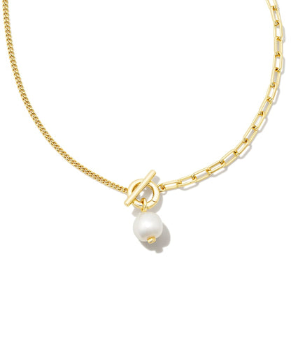 Kendra Scott Leighton Pearl Chain Necklace- 2 Colors