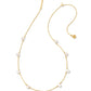 Kendra Scott Leighton Pearl Strand Necklace-Gold White Pearl