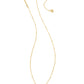 Kendra Scott Lillia Small Short Pendant Necklace-Gold Iridescent Drusy