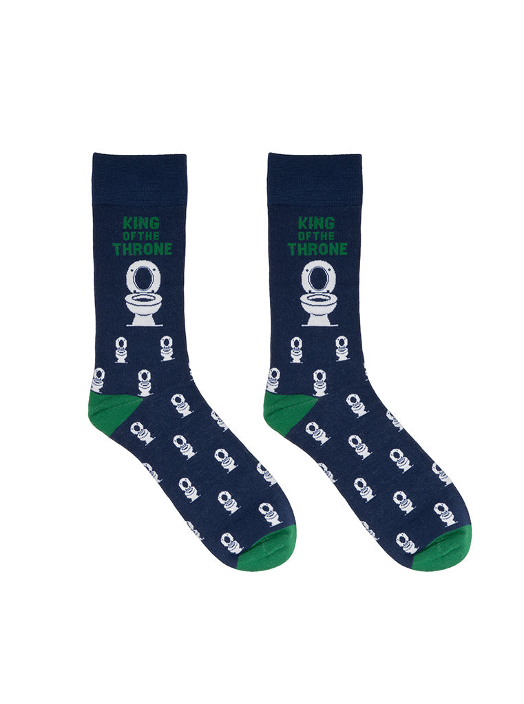 Living Royal Men's Bamboo Crew Socks-King Of The Throne