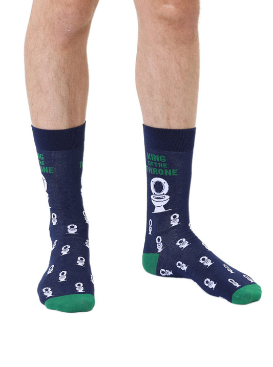 Living Royal Men's Bamboo Crew Socks-King Of The Throne