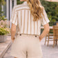 Kut from the Kloth “Aida” Short Sleeve Top – Golden Off White