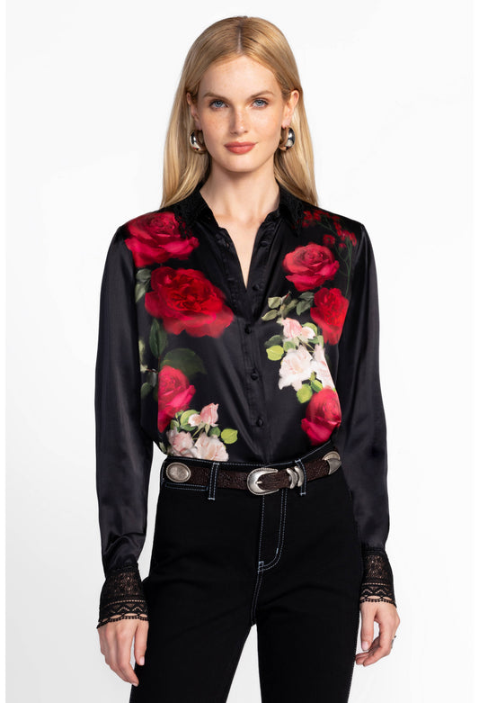 Jade by Johnny Was "Averi" Button Down Blouse-Maria Rosa