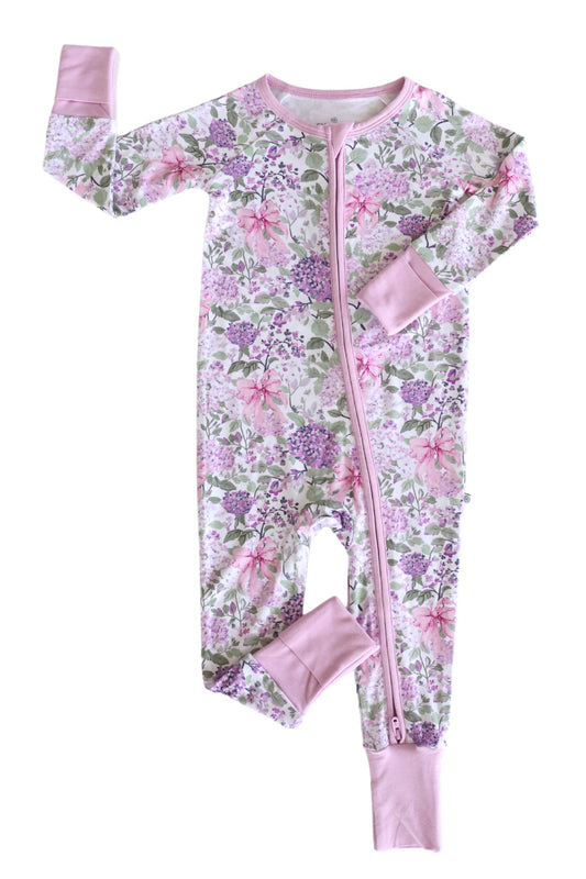 Caden Lane “Lavender Lullaby” Convertible Zip Romper
