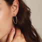 LeMel "Ophelia" CZ Hoop Earrings-Gold