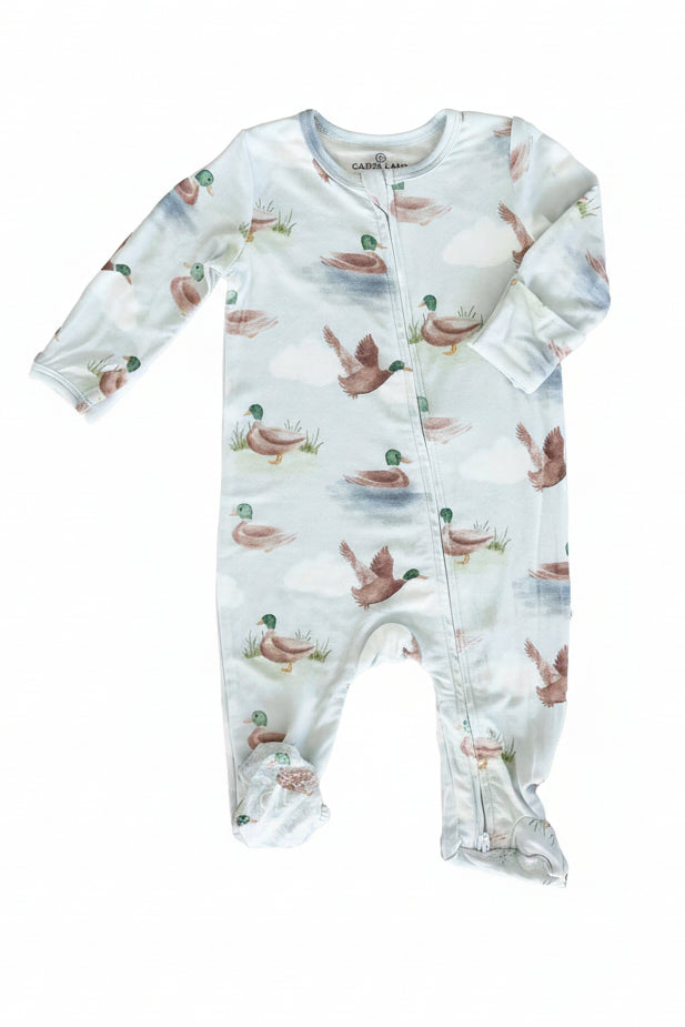 Caden Lane “Little Duckling” Zipper Footie