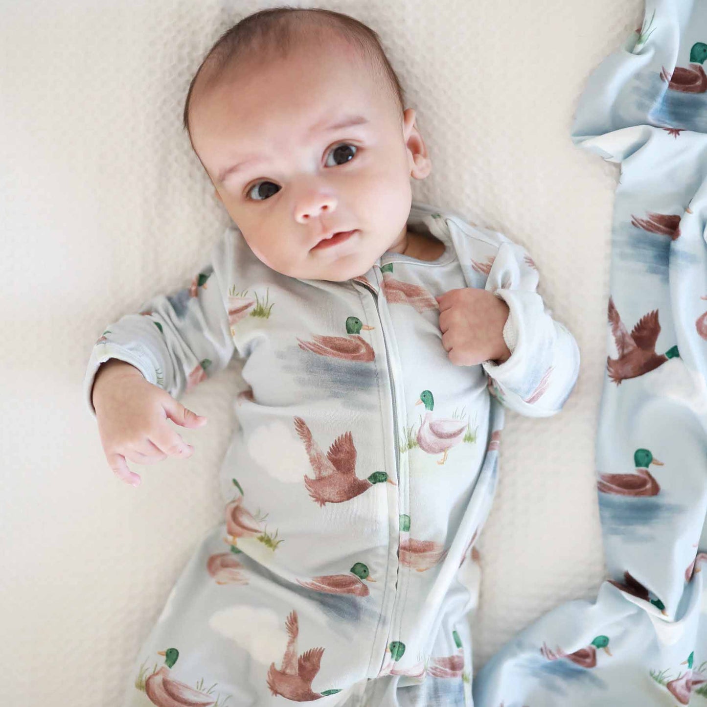 Caden Lane “Little Duckling” Zipper Footie
