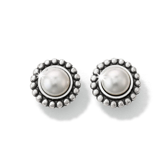 Brighton Luster Mini Post Earring Gift Box-Silver/Pearl