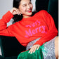 Shiraleah "Very Merry" Sweatshirt-Red