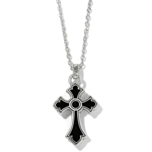 Brighton Majestic Regal Cross Reversible Necklace-Gold/Silver