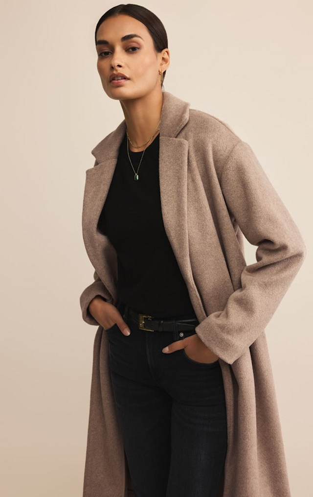 Z Supply Mason Luxe Coat - Smokey