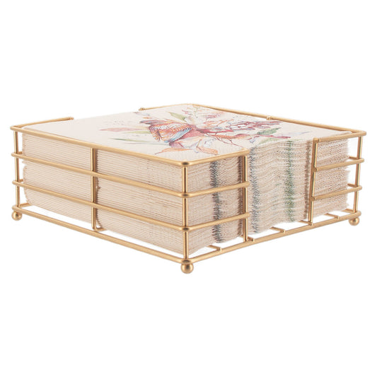 Cocktail Napkin Caddy-Metro Gold
