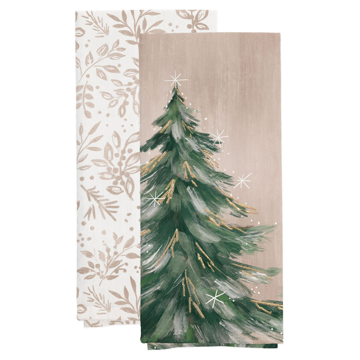Boston International "Gilded Tree" Tea Towels -Set of 2