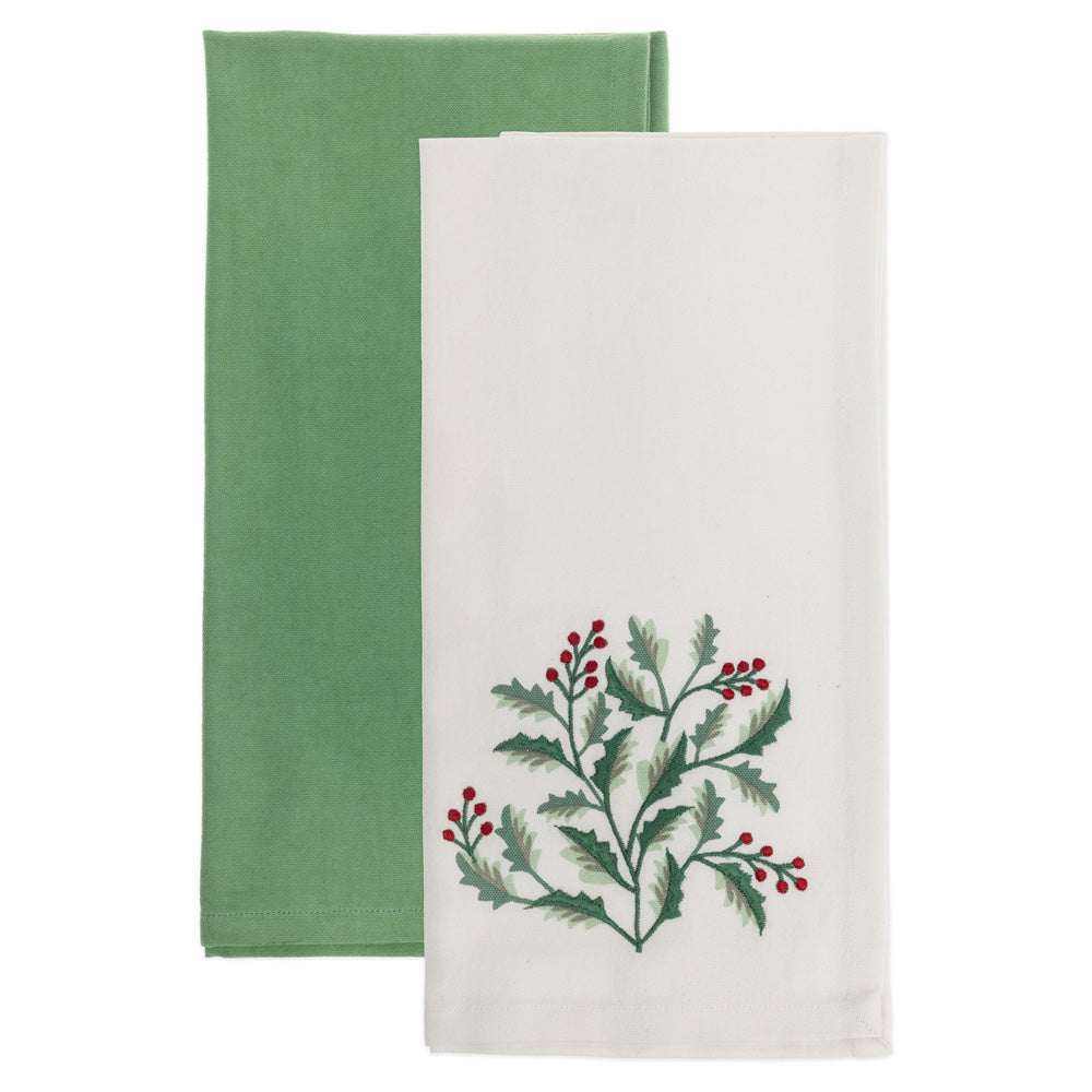 Boston International "Holly" Tea Towels -Set of 2