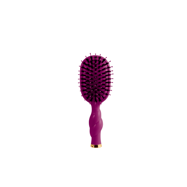 Teleties Mini Boar Bristle Hair Brush - Mulberry