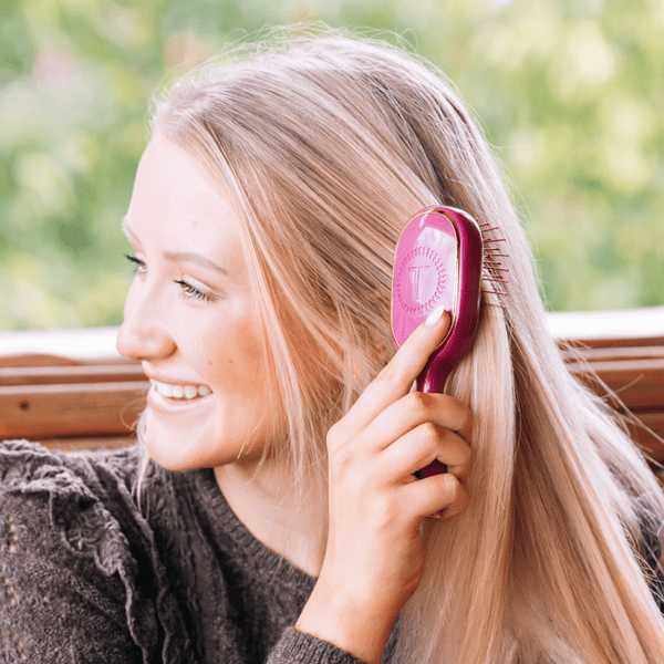 Teleties Mini Sized Detangler Hair Brush for Medium Hair – Mulberry