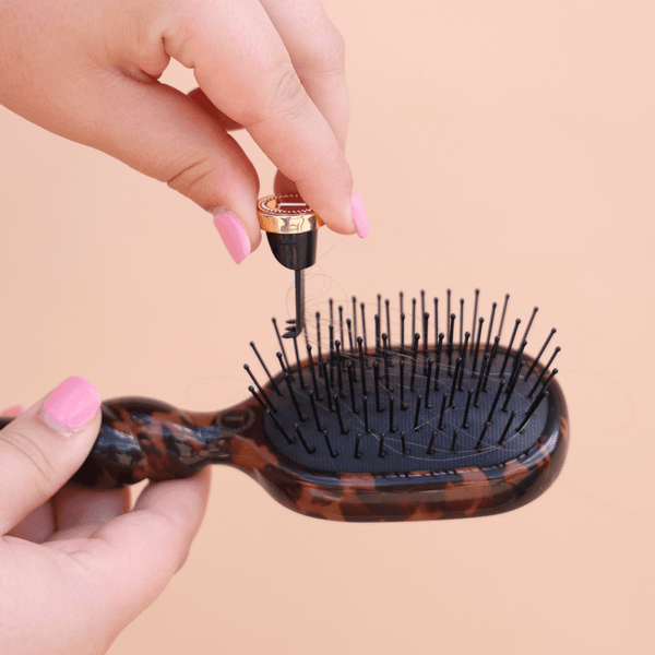 Teleties Mini Sized Detangler Hair Brush for Medium Hair – Tortoise