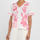 Johnny Was V-Neck Tie Back Blouse-Alycia (Ecru)