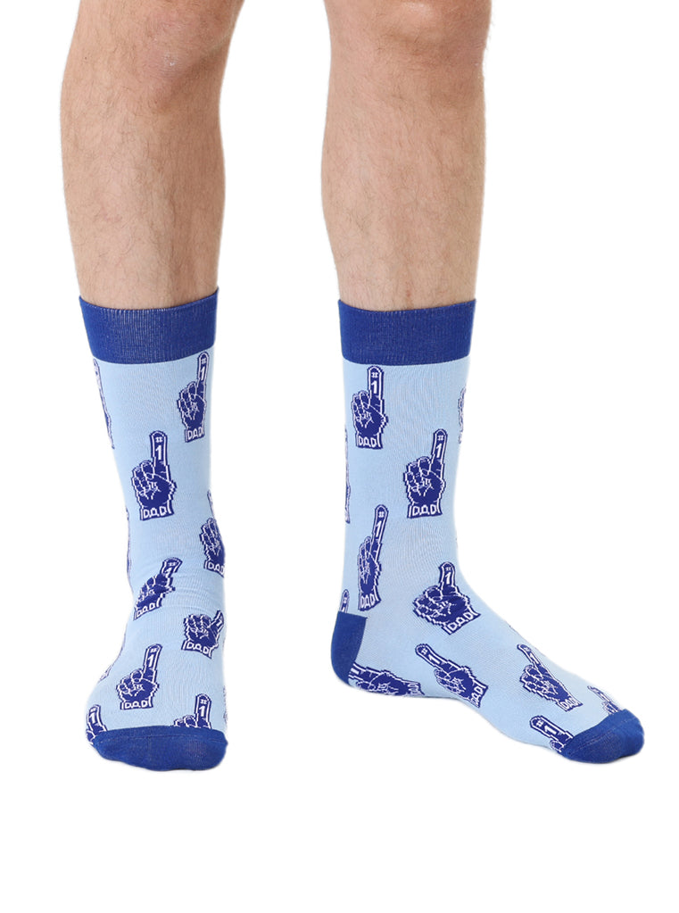 Living Royal Men's Bamboo Crew Socks-Number One Dad