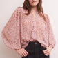 Z Supply Liene Floral Top-Shadow Mauve