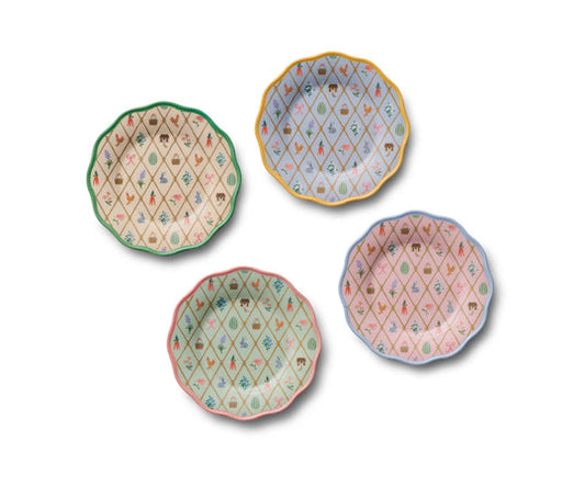 Rifle Paper Co. Melamine Assorted Dessert Plates - Set of 4