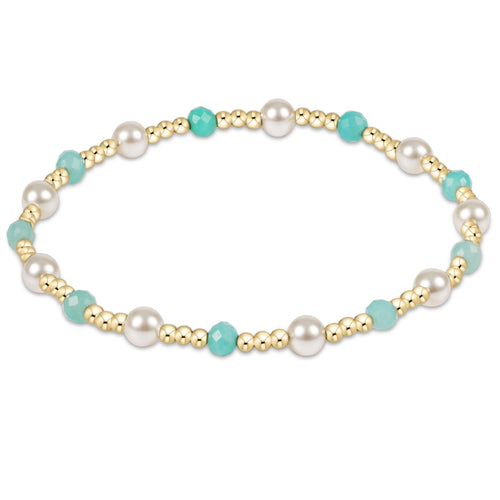 Enewton Pearl "Sincerity" Pattern 4mm Bead Bracelet - Amazonite