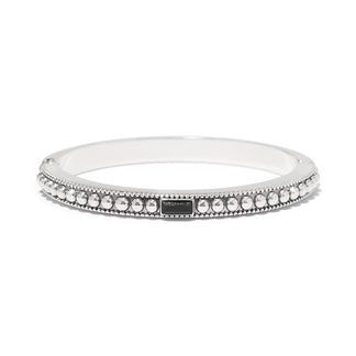 Brighton Pretty Tough Gem Hinged Bangle - Silver/Black