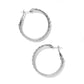 Brighton Pretty Tough Stud Large Hoop Earrings-Silver